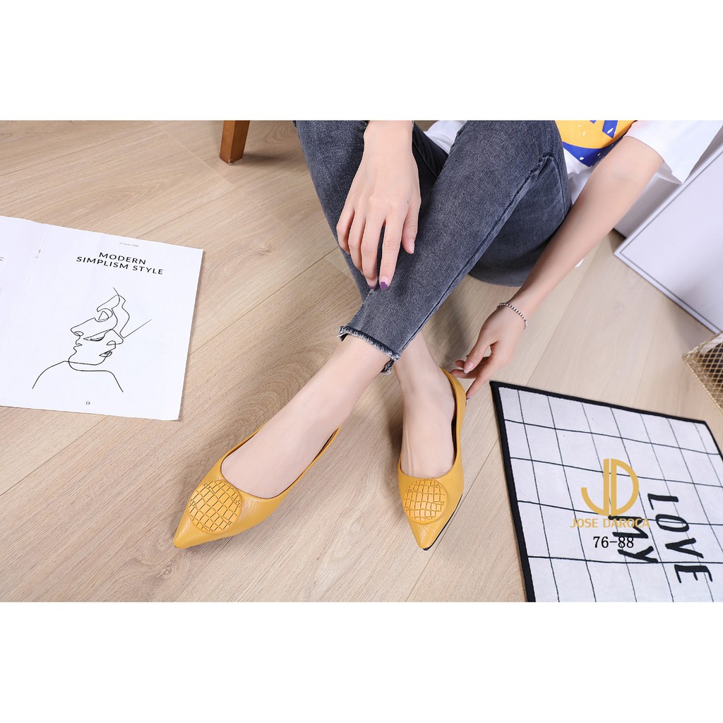 IMPORT ORIGINAL JOSE DAROCA 76-88BB Sepatu Flat Shoes Murah Wanita Cewek Batam Hitam Apricot Kuning