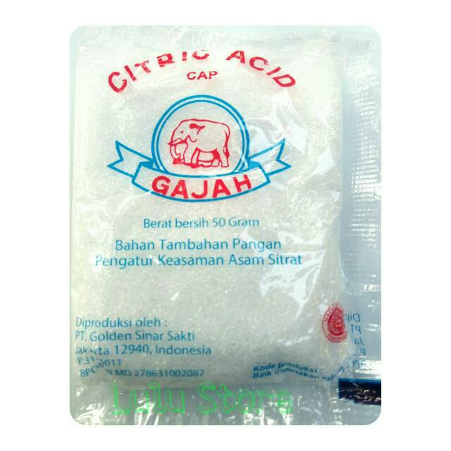 

Citric acid sitrun asam sitrat cap gajah 50g