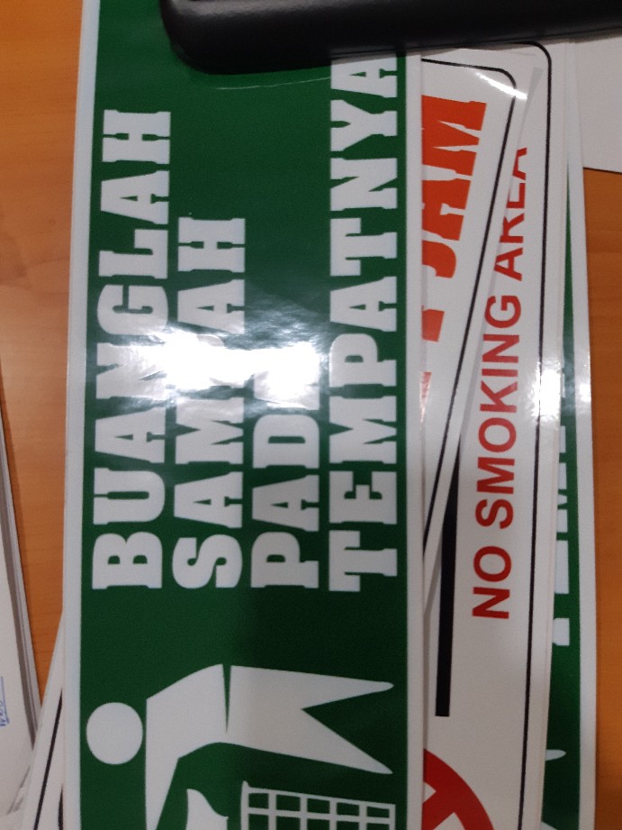 Sticker Stiker Dinding Tanda Sign Buanglah Sampah Pada Tempatnya