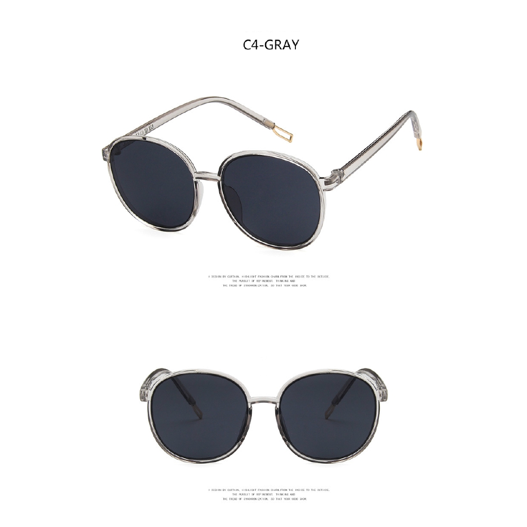 Korean style round big frame all-match simple men's and women's sunglasses