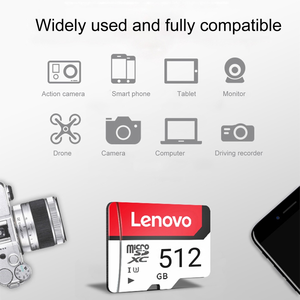 (Huluboy) Memory Card TF 512GB 1TB High speed Transmisi Anti Benturan / Air Untuk Perekam Data Otomatis