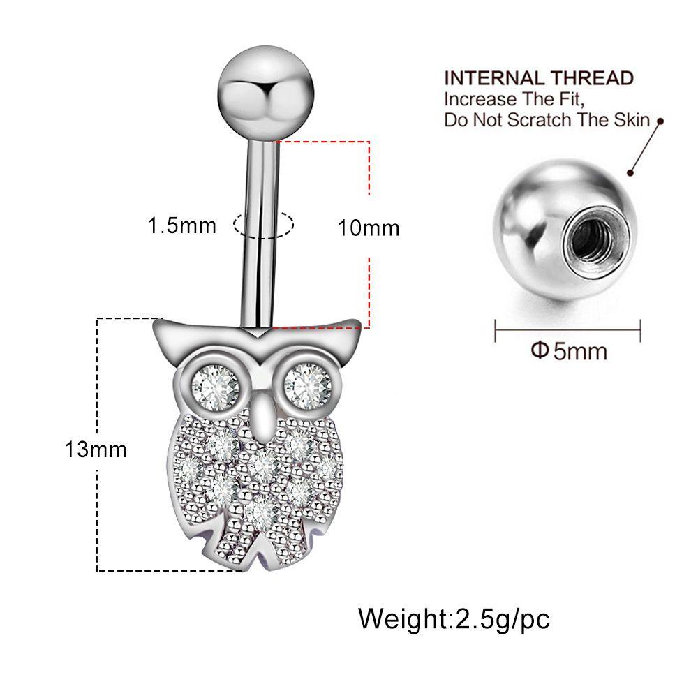 Perhiasan Tindik Perut Nanas Cinta Bedah Cubic Zirconia Cartilage Earring