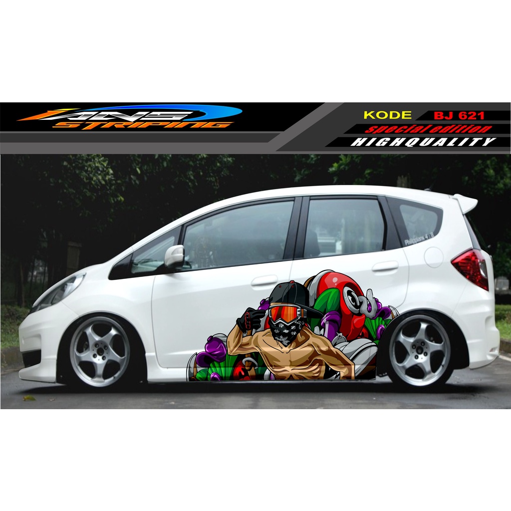 DECAL STICKER MOBIL JAZZ BRIO AVANZA SIGRA YARIS / STIKER VARIASI MOBIL / MODIF STICKER MOBIL 622