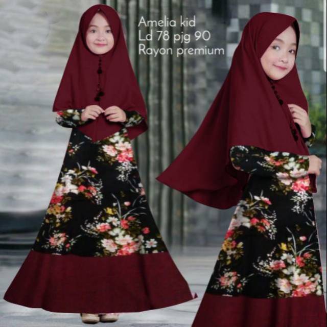 Baju gamis anak pakaian anak perempuan busana muslim anak perempuan