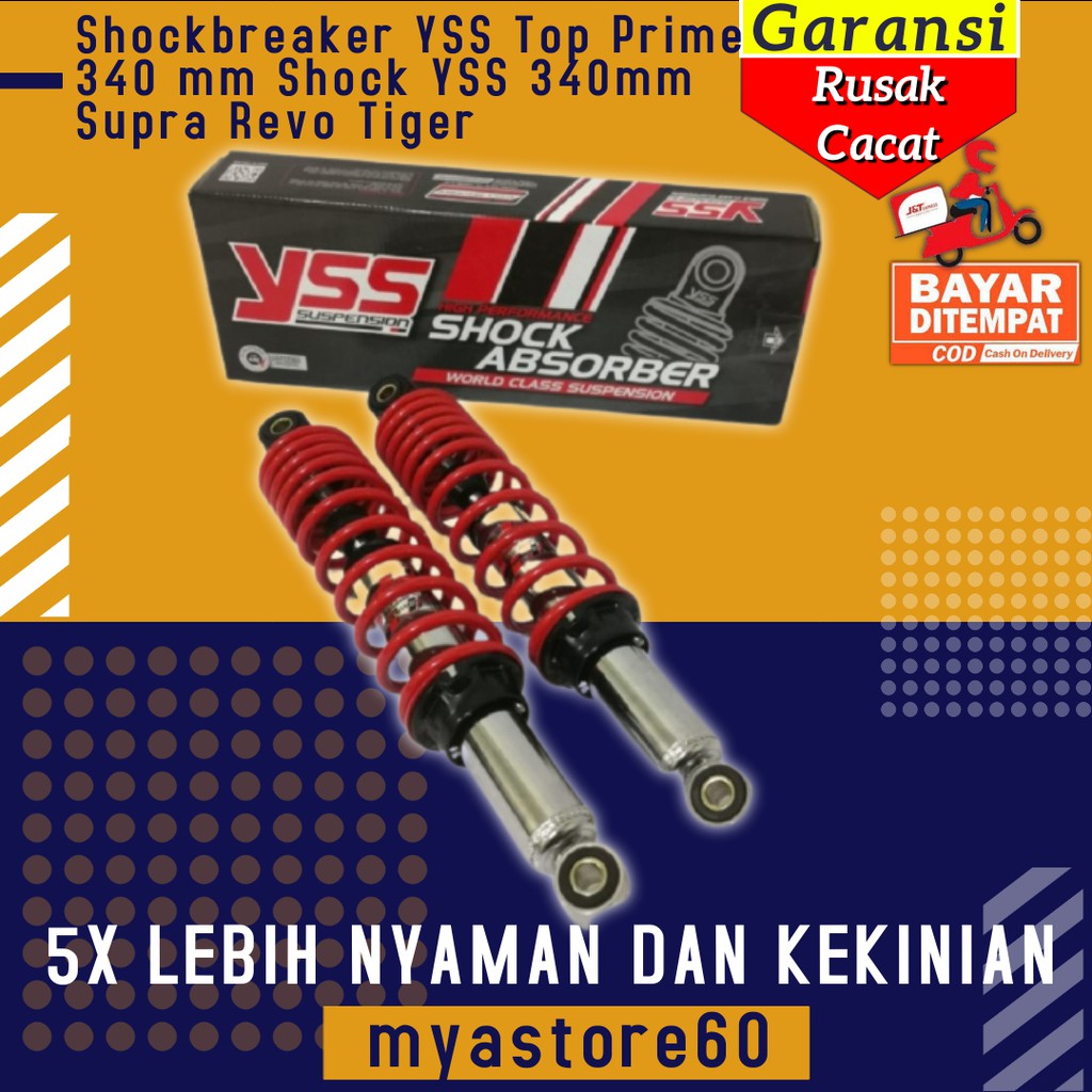 Shockbreaker YSS Top Prime 340 mm Shock Shockbreker YSS 340mm Aksesoris Sparepart Supra Revo Tiger