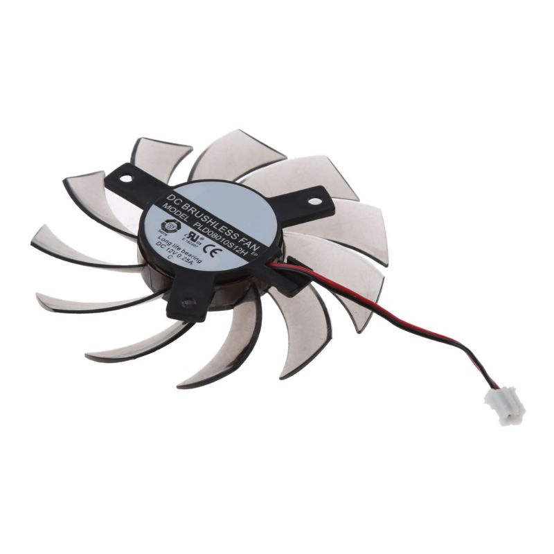 Kipas Pendingin Kartu Grafis 75mm Pld08010S12H 2pin Untuk Gigabyte 6850 7970 Gtx 460 Gtx560Ti R270X R7X