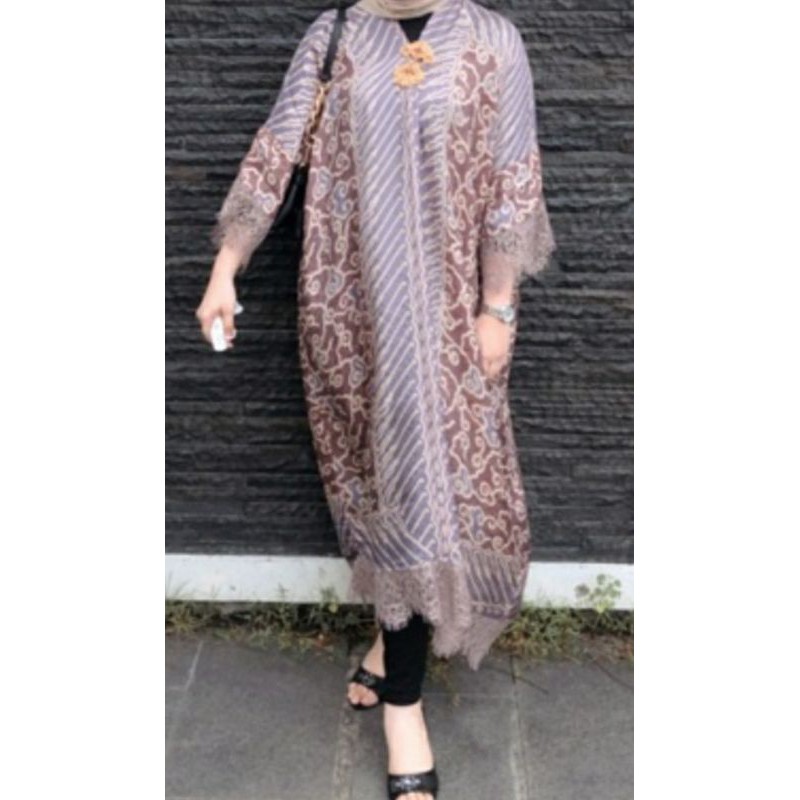 Kaftan batik, batik viscose kaftan motif lace