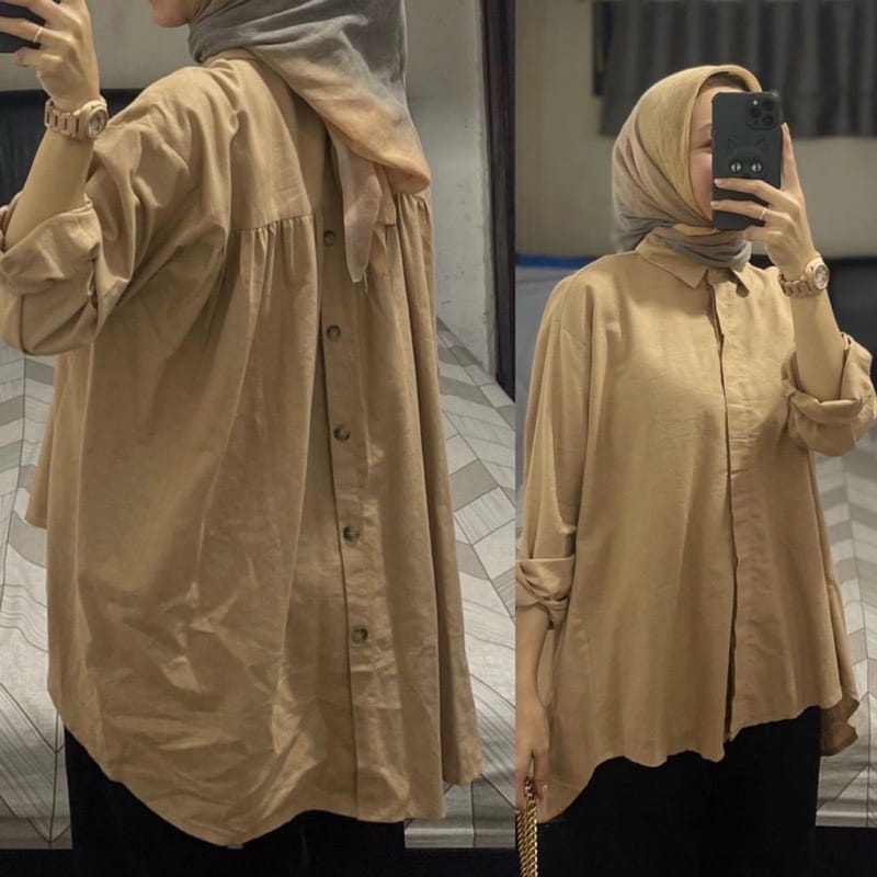 Kemeja Rika kemeja wanita kemeja oversize