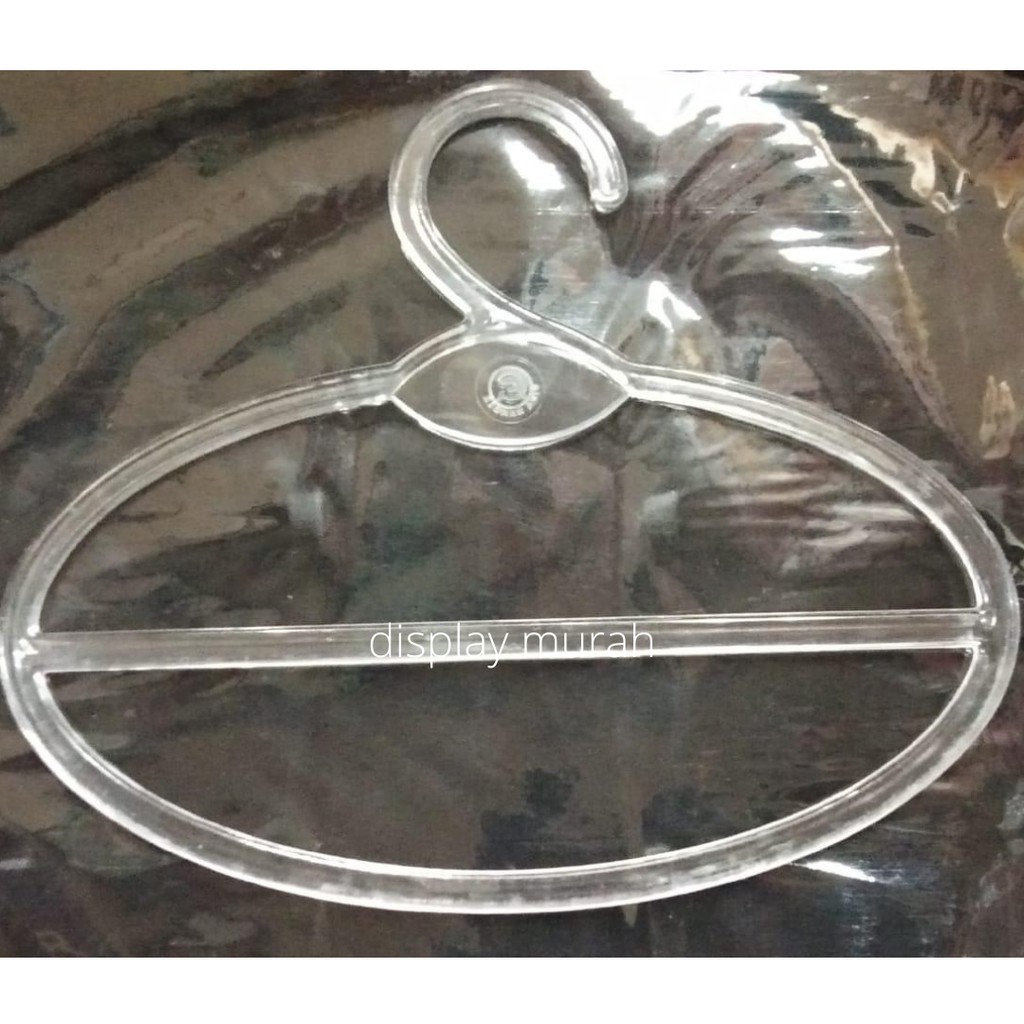 Hanger Jilbab Bulat/Oval Bening/Gantungan Kerudung - BH