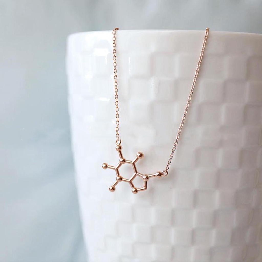 Hu Hu Hu Hu Hu Alat Bantu Pasang Kacamata♡ Kalung Bentuk Molekul Bahan Alloy Tahan Korosi Ramah Lingkungan Untuk Wanita