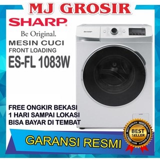 MESIN CUCI FRONT LOADING SHARP ES-FL 1083 ESFL1083 8.5 kg 1 TABUNG