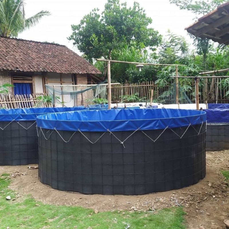 kolam terpal bulat Diameter 4 tinggi 1.20 bahan Orchid