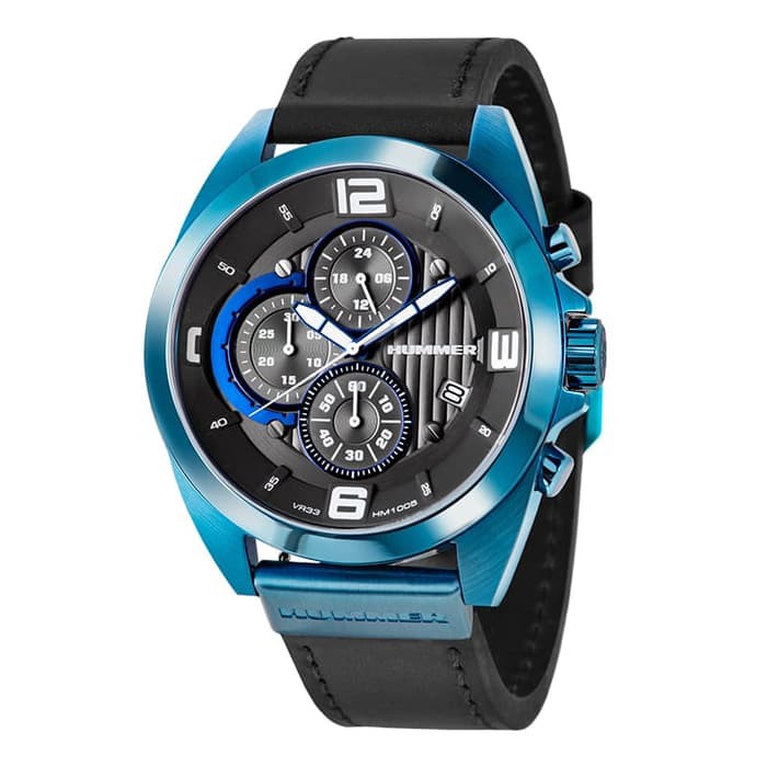 Hummer HM1005-1845C Jam Tangan pria Analog Blue Black Gun