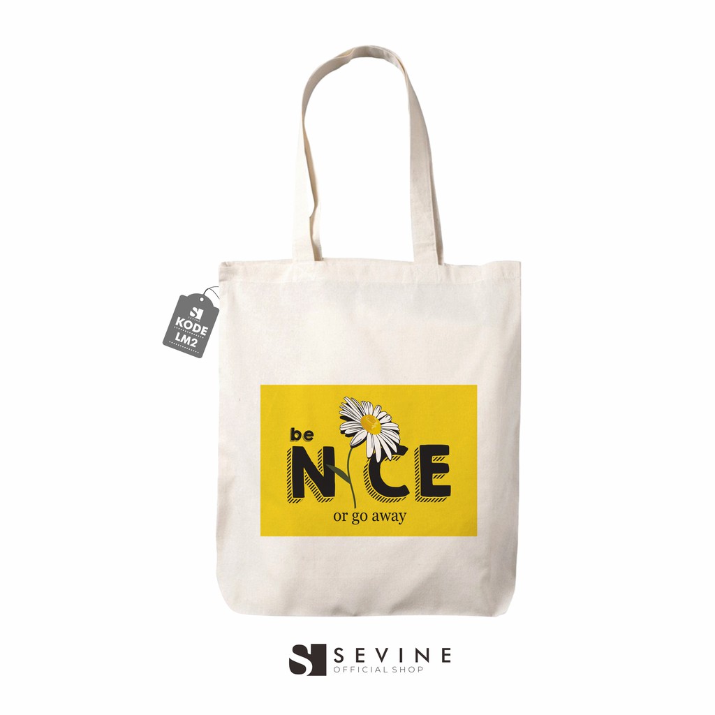 Sevine Totebag Tas Fashion Tote Bag Resleting Laptop Wanita Quote Motivation - LM