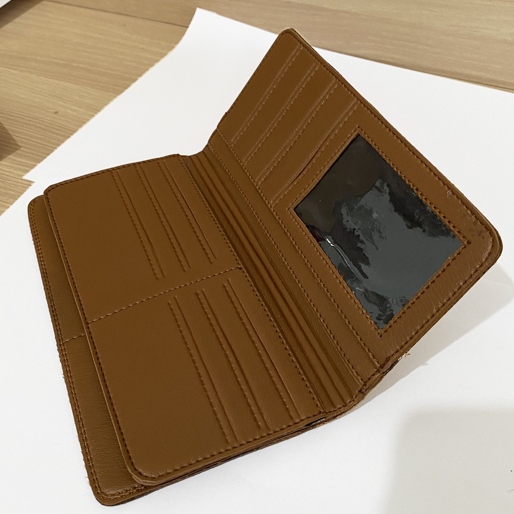 SHOPEE 6.6 SUPER SALE!! Fashion Dompet Pria L500 Dompet Panjang Pria Distro Bahan Kuat - Brown