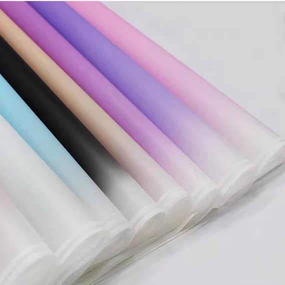 

Flower Wrapping Paper Gradient Color List Cellophane Kertas Buket Motif Gradasi List Pinggir Bunga Florist (58 x 58cm) - Ecer