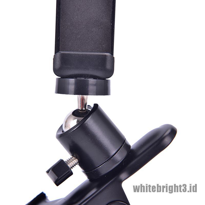 &lt; White3 &gt; Braket Tripod Stand Holder Handphone Mount Kepala Gitar Untuk Siaran Langsung