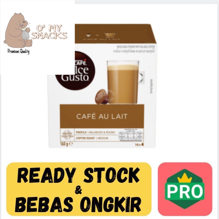 

Nescafe Dolce Gusto Beverage Capsules Cafe Au Lait 16 x 10g