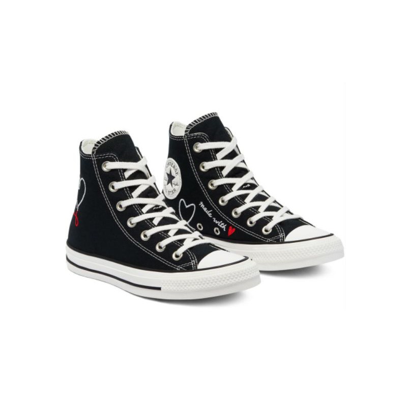 Converse Chuck Taylor All Star Hi Love Thread Black/Vintage White/Egret Original Resmi