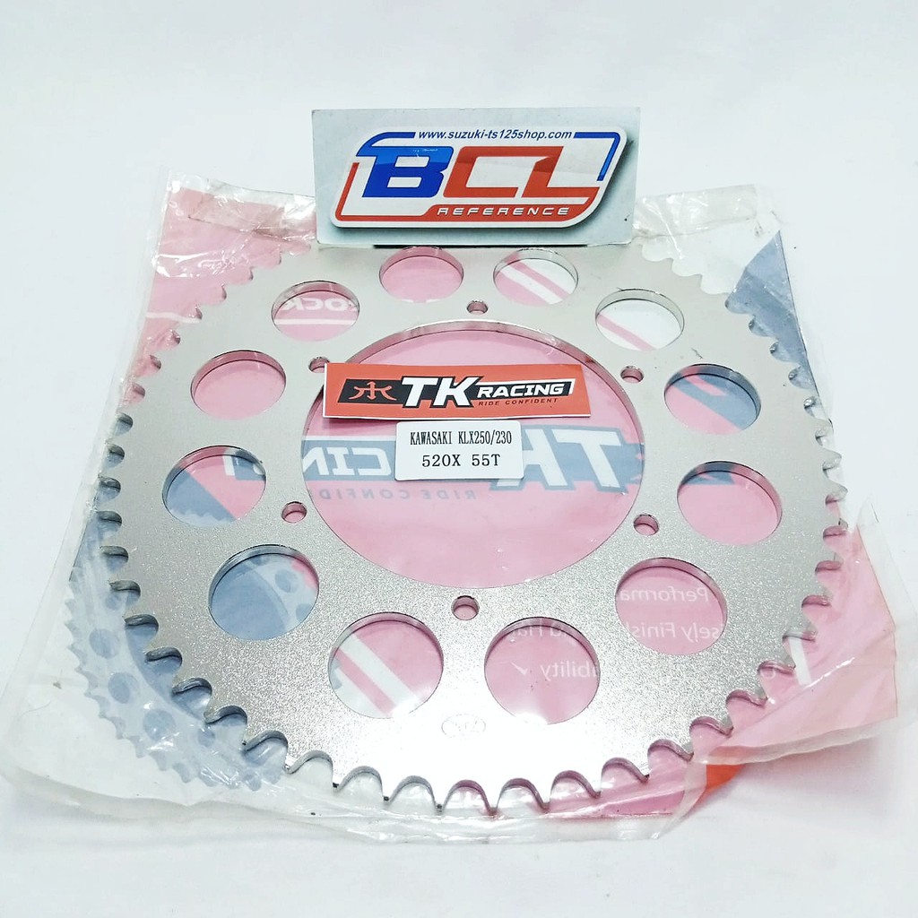 Gear Gir Belakang Kawasaki KLX 250 Bisa KLX 230 520 55T Merk TKRacing TK Racing