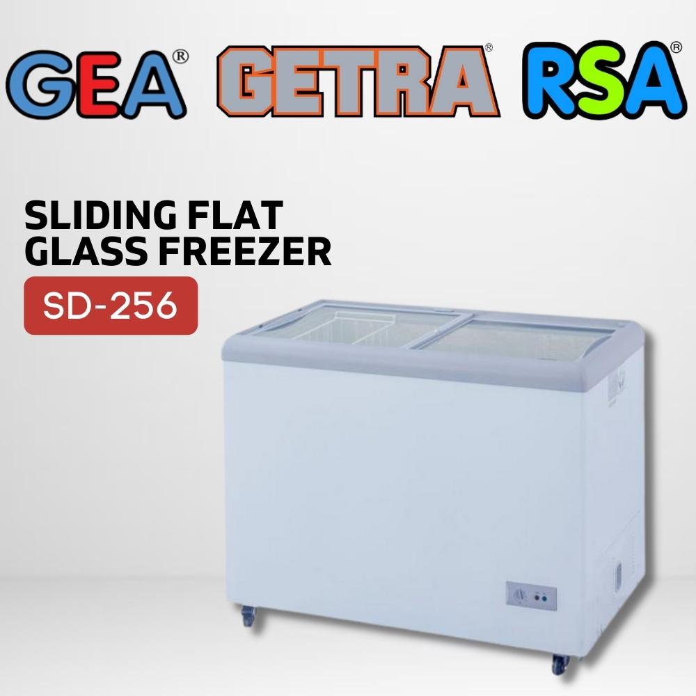 SLIDING FLAT GLAS FREEZER GEA SD-256H FREEZER KACA FLAT SLIDING 300L