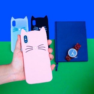 SOFTCASE CAT RUBBER CASE OPPO VIVO XIAOMI