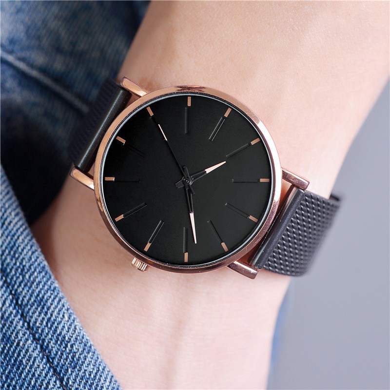 Jam Tangan Pria Analog Quartz Casual Dengan Strap Rantai Pasir Fashion Pria Import