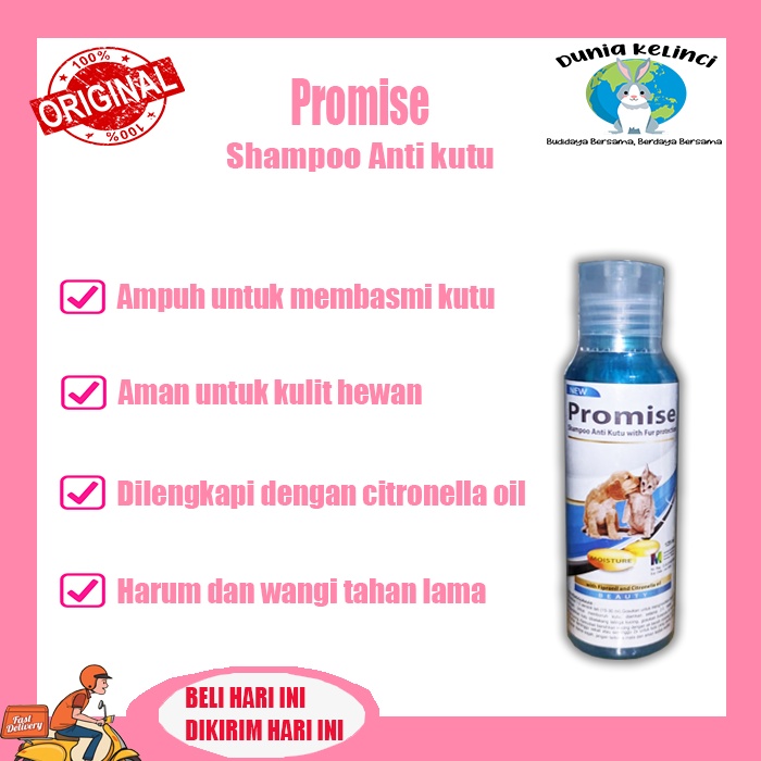 shampo kucing anti kutu PROMISE Fur protection shampoo