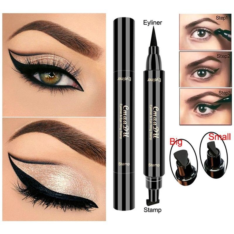 100 % EYELINER STAMP 2 IN 1 WATERPROOF ORIGINAL PENEGAS GARIS MATA