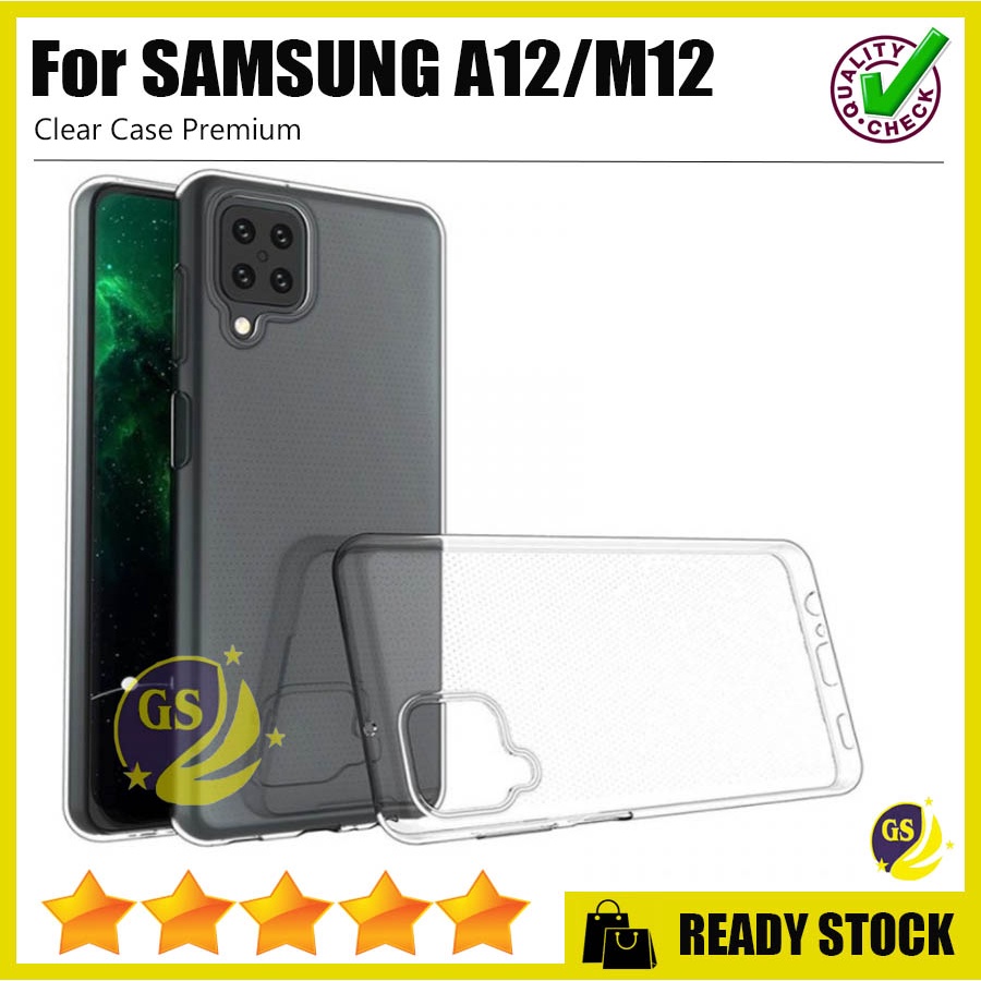 Samsung A12 / M12 A22 4G A22 5G M22 M32 A02s A03S Clear Case Premium 2.0mm TPU Transparan Casing Ultra