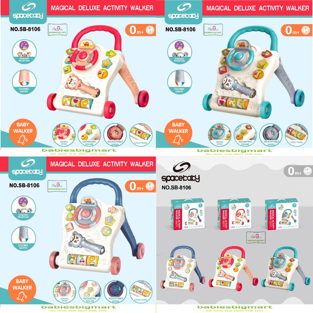 RIGHT START 37441 5 IN 1 MUSICAL ACTIVITU WALKER FUN MAINAN DORONG SPACE BABY SB 801 , SB 8106 SB , 8109 SB MULTI 3in1 BABY WALKER ALAT BANTU BELAJAR JALAN BAYI