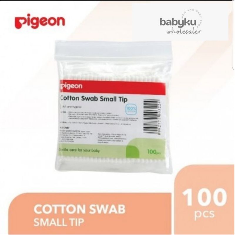 Pigeon cotton bud small tip 100pc korek kuping kapas anak