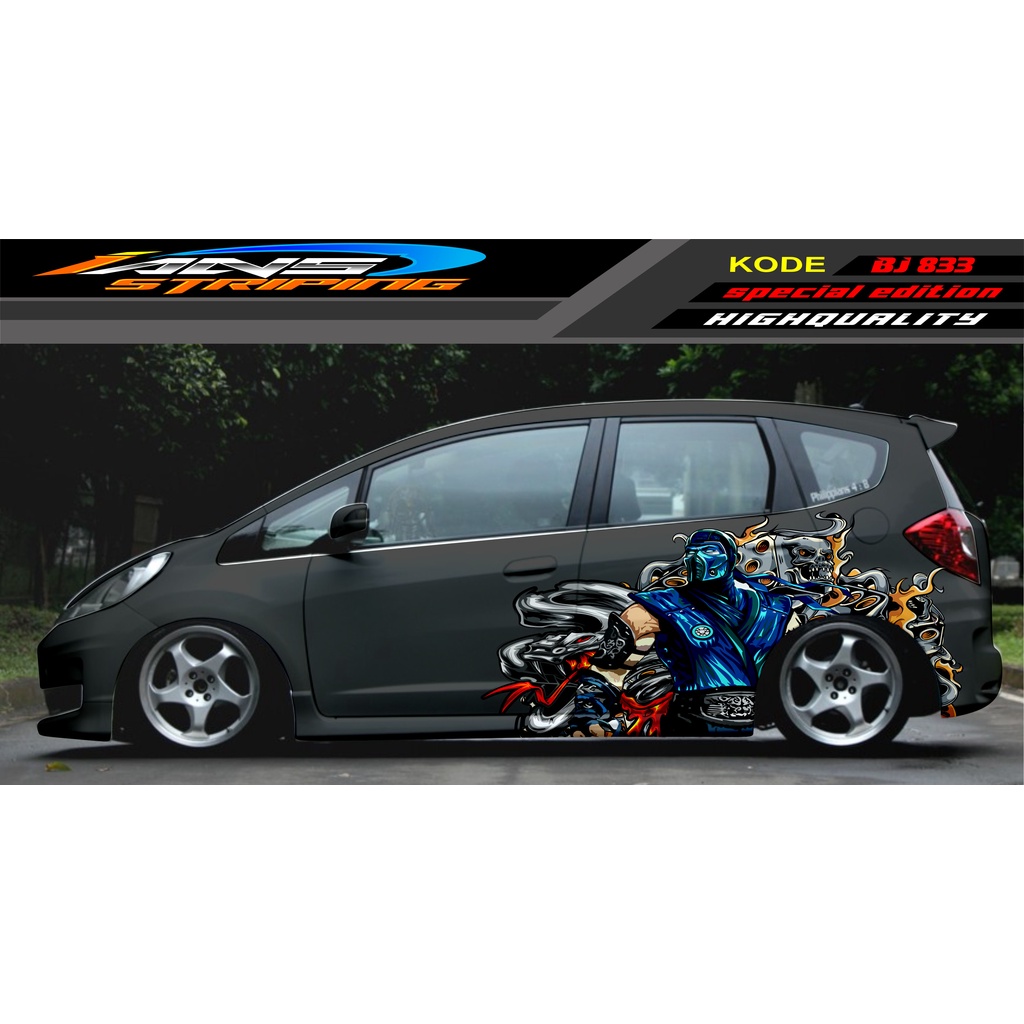 STIKER TERBARU MOBIL HONDA JAZZ, SIGRA, YARIS, SWIFT / DECAL MOBIL / DECAL STICKER MOBIL ANIMASI