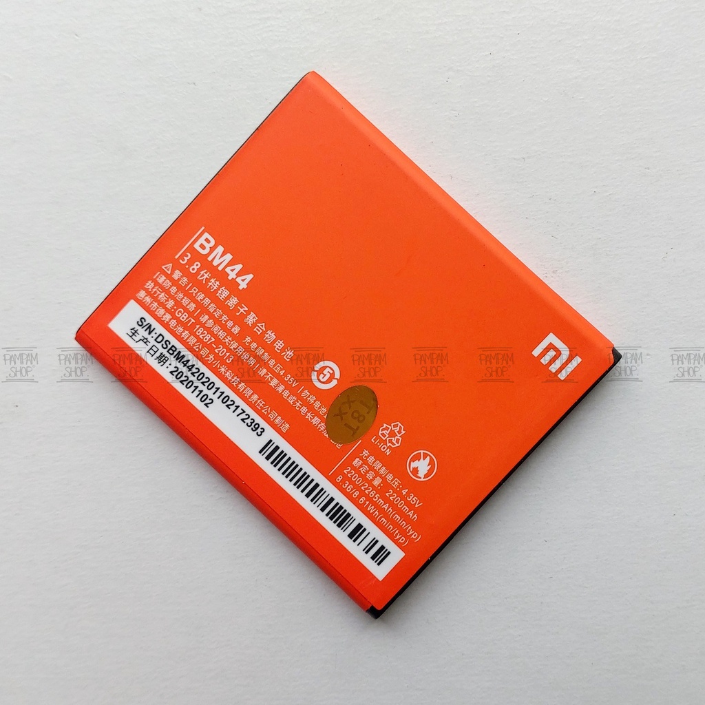 Baterai XiaoMi BM44 Redmi 2 2S Prime Original OEM Batre Batrai Battery HP Handphone BM 44 Ori