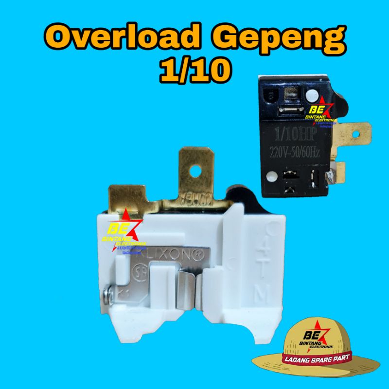 OVERLOAD 1/10 PK KULKAS GEPENG KLIXON 1/10 HP