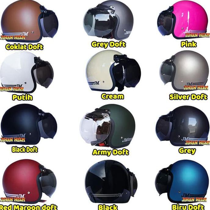 SUPPLIER HELM RETRO PRIA MURAH☻ HELM BOGO/HELM RETRO/HELM DEWASA/ HELM BOGO RETRO DEWASA TERMURAH