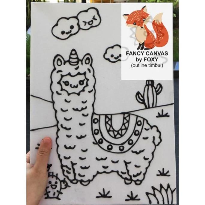 

kanvas lukis anak gambar LLAMA - aktivitas anak kids activity