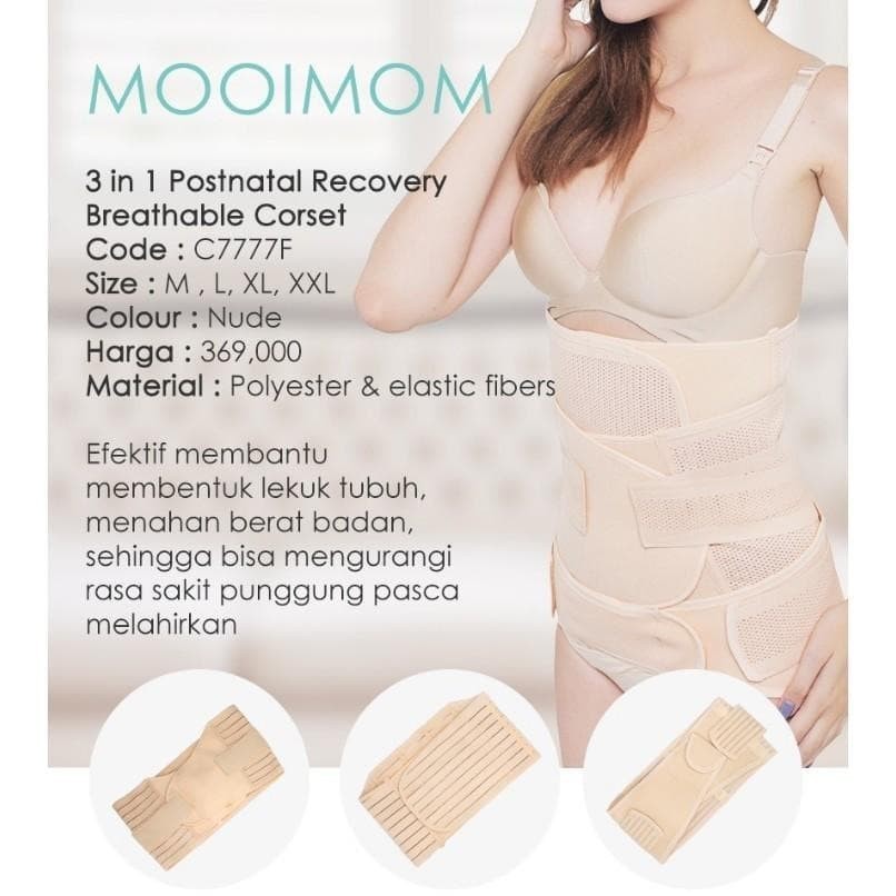 MOOIMOM 3 IN 1 POSTNATAL RECOVERY BREATHABLE CORSET / C7777F