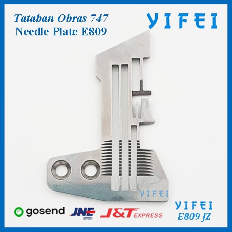 Tataban Mesin Obras Benang empat 747/Needle Plate YIFEI E809