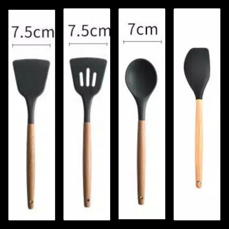 Sutil Silikon Gagang Kayu