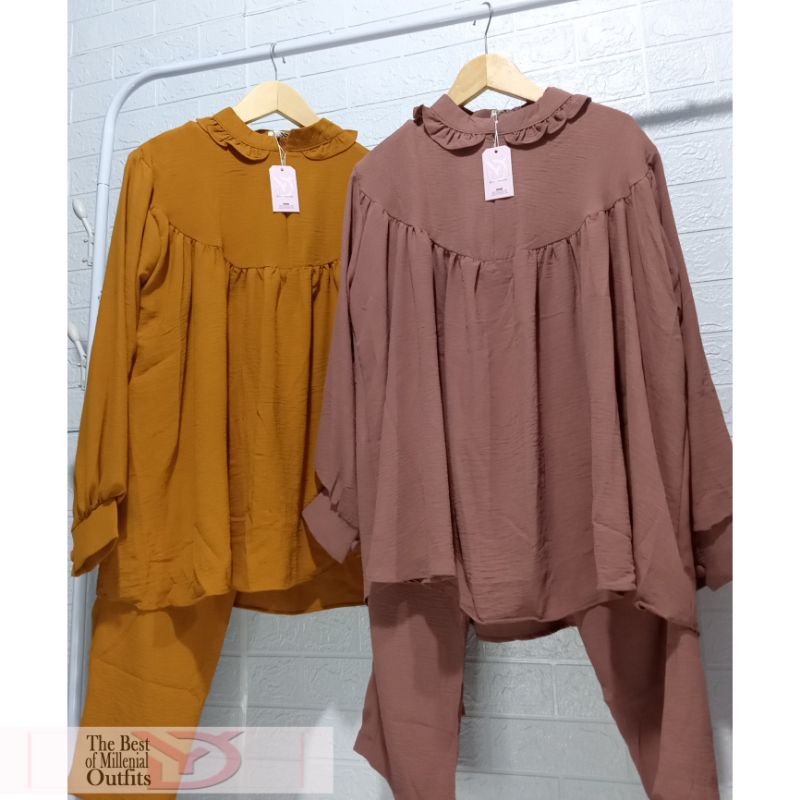 Dinda Oneset Crinkle/ Setelan Crinkle