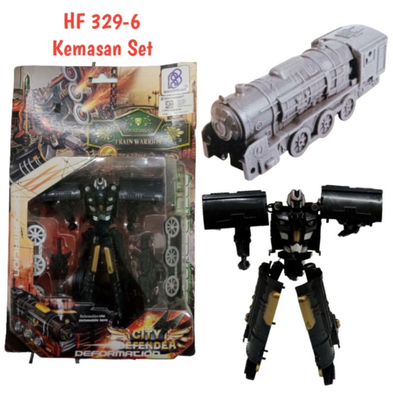 MAINAN ANAK HERO DEFORMATION BERUBAH JADI KERETA HF 329-6