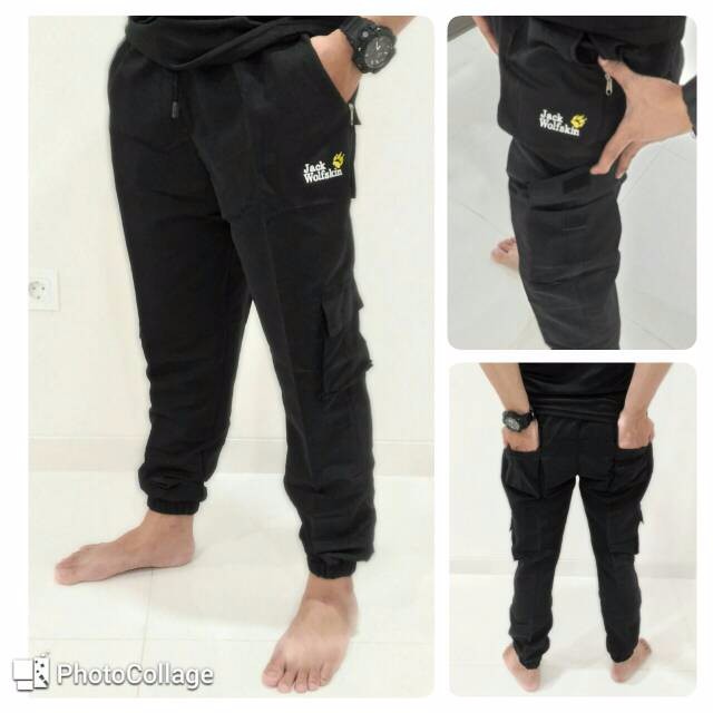 CELANA JOGGER PANJANG JACK WOLFSKIN BLACK DOVE