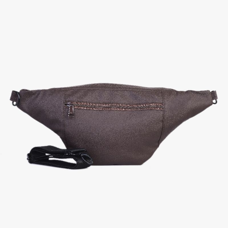 Waistbag Premium Tas Selempang Kulit Tas Pria Gio Brown