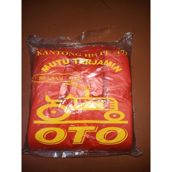 Kantong Plastik kecil merah oto uk 17