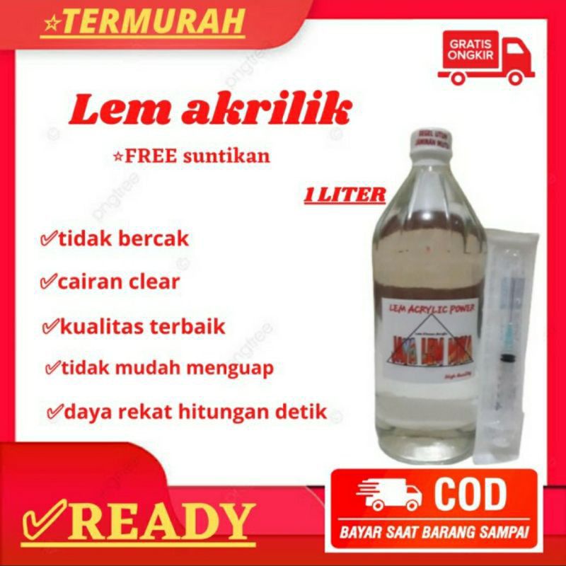 

Lem Akrilik 1 liter high bening transparan