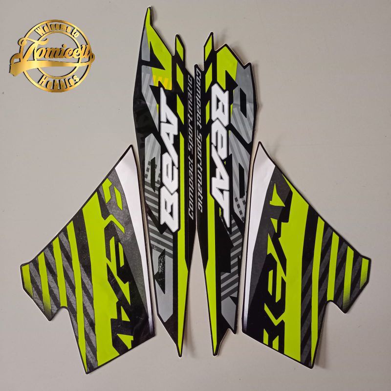 stiker striping honda new beat CBS sporty warna hijau 2021 2022 eSP