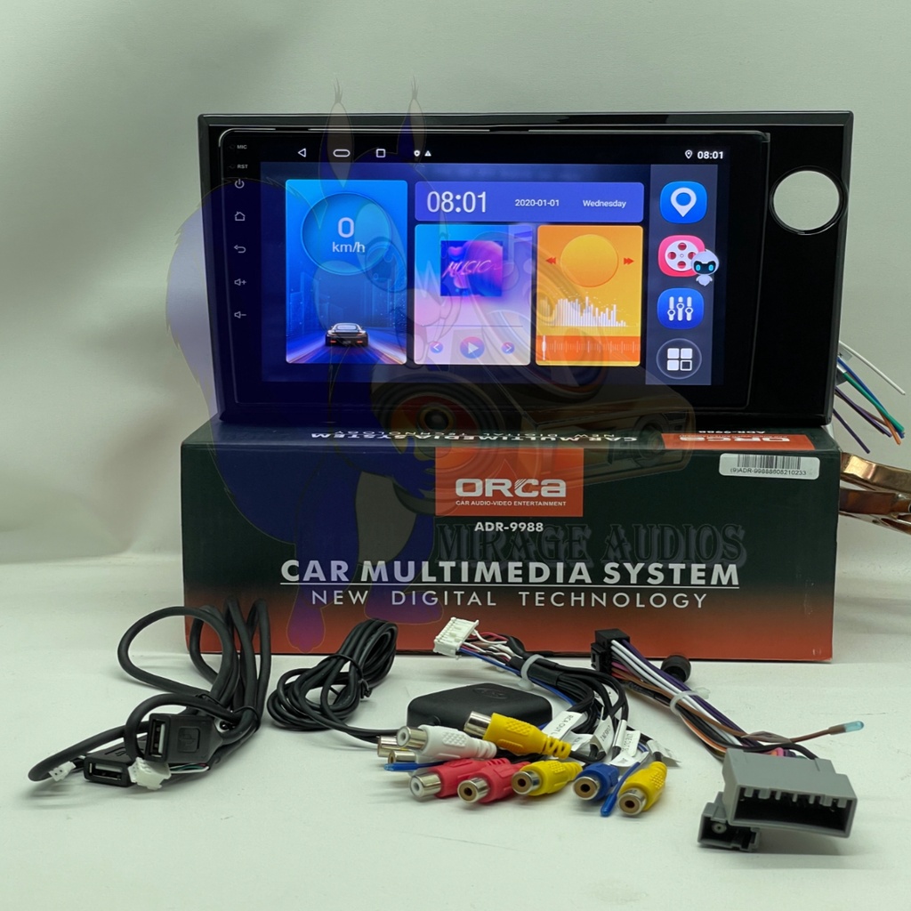 Head Unit Android 9 inch Orca Carplay DSP IPS  OEM Brv Brio Mobilio 2016 - 2021 Voice Comand Plug & Play-1