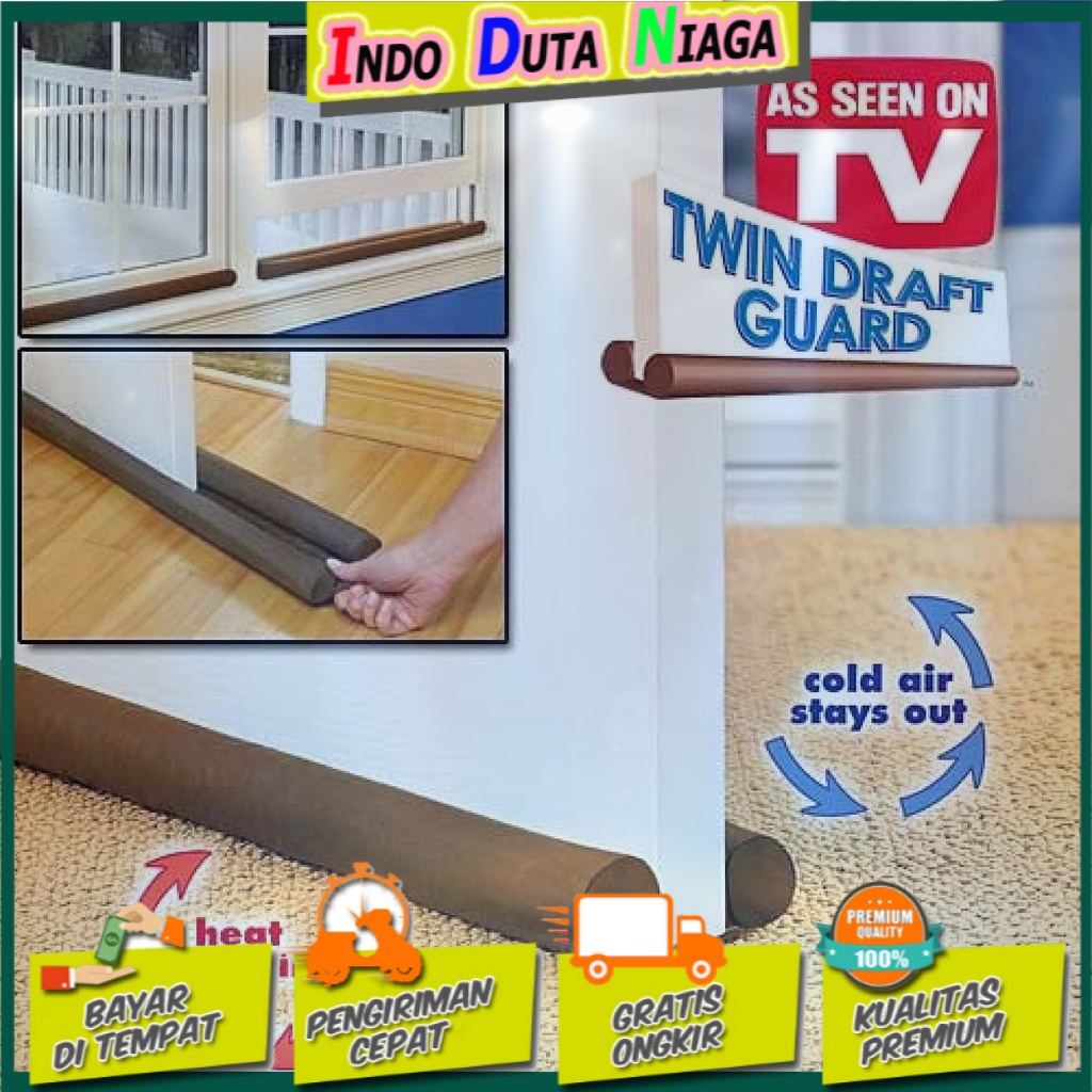 Twin Draft Guard Dust Heat Stopper / Penahan Udara