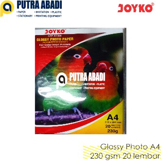 

Glossy Photo Paper Joyko A4 230gsm 20 Lembar